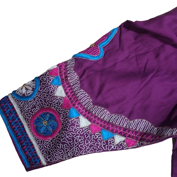 Vintage The Miss Purple Embroidered Caften - Picture 4 of 8